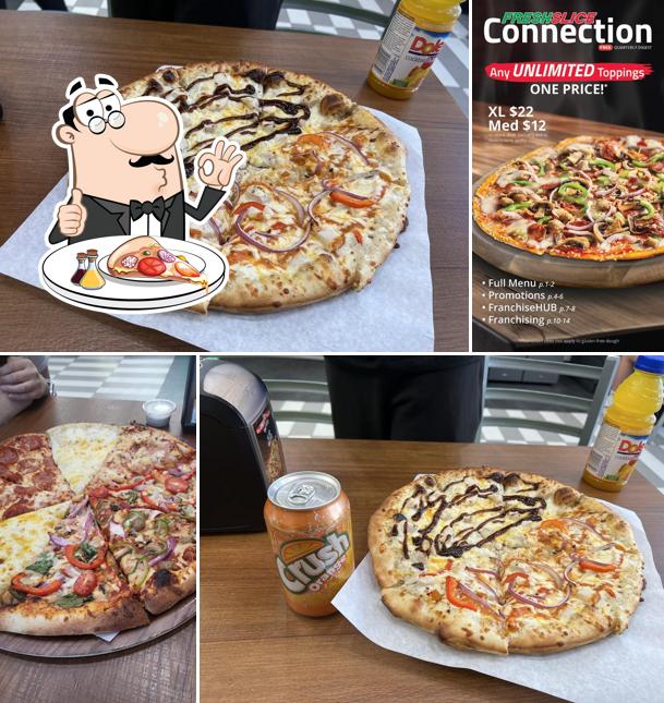 A Freshslice Pizza, vous pouvez essayer des pizzas