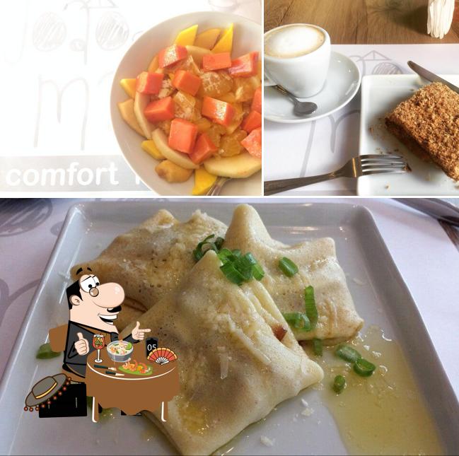 Confira a imagem apresentando comida e bebida no Joao E Maria Comfort Food