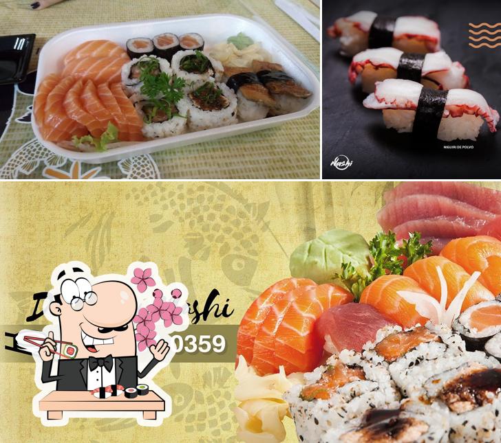 Experimente diferentes opções de sushi