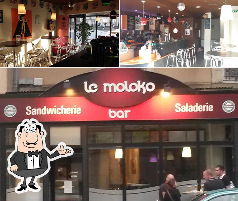 Voici l’image représentant la intérieur et nourriture sur Le Moloko