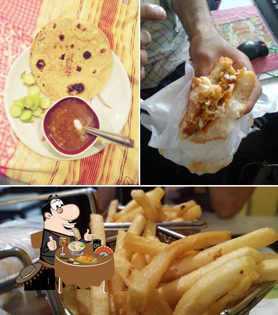 Pancakes and french fries at Burger 13