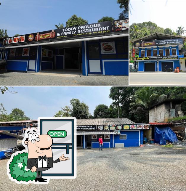 The exterior of Meenachil Toddy Parlour & Family Restaurant