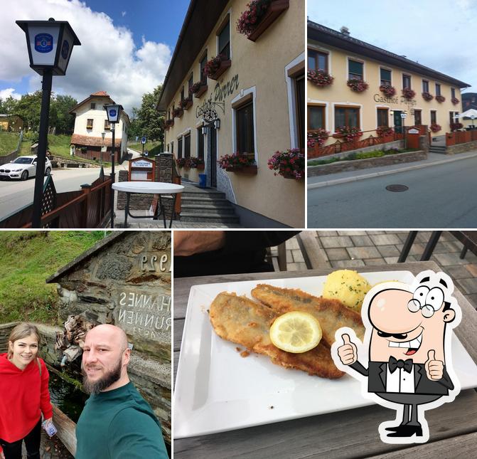 See the pic of Gasthaus Pürrer