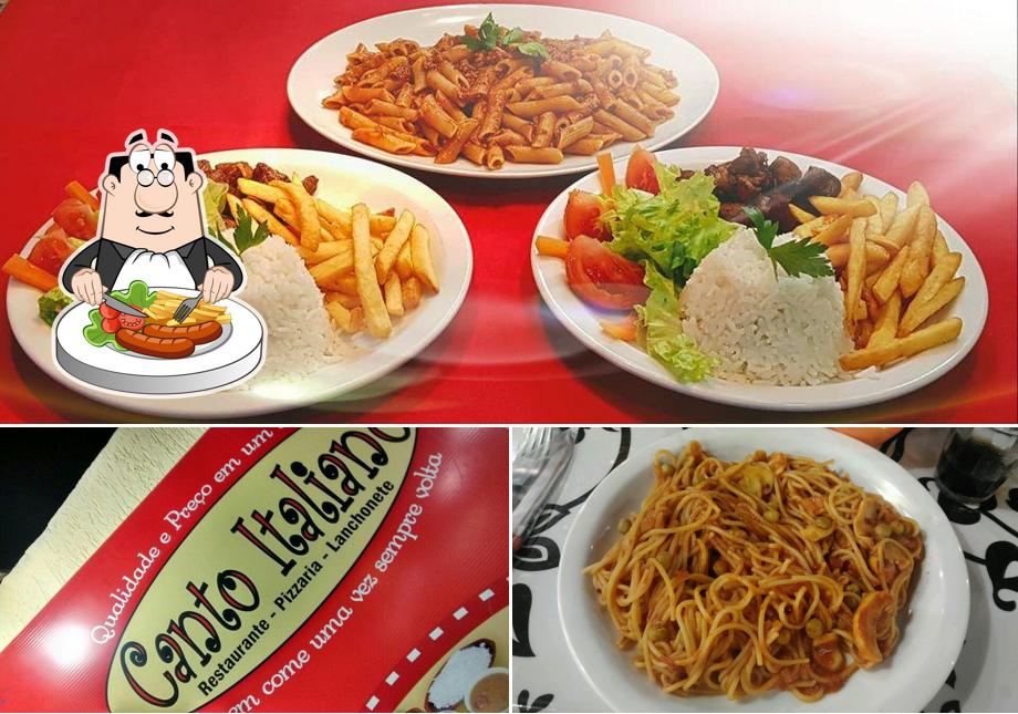 Dê uma olhada a foto apresentando comida e bebida no Restaurante Canto Italiano
