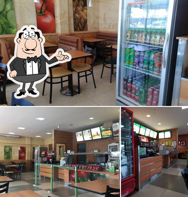 O interior do Subway