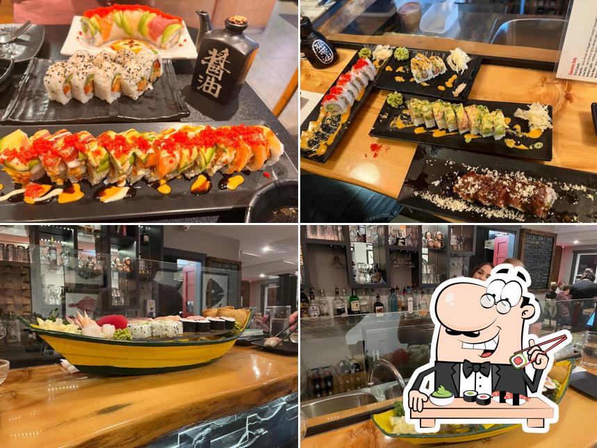 Les sushi sont servis à Newfound Sushi