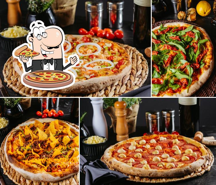 Peça diversos variedades de pizza