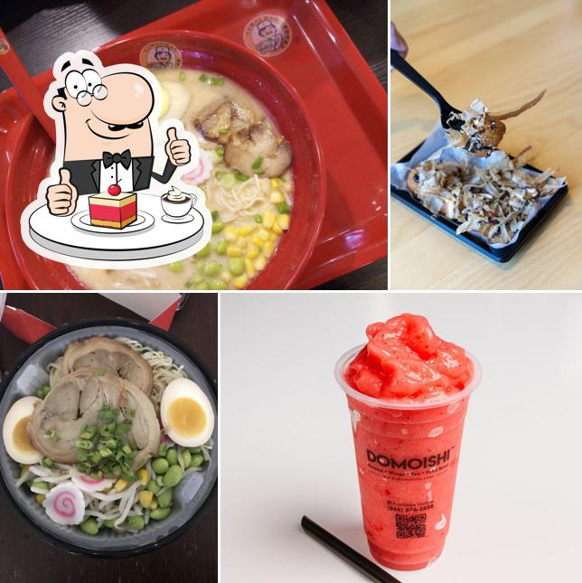 DOMOISHI ramen-poke-tea-wings provides a number of sweet dishes