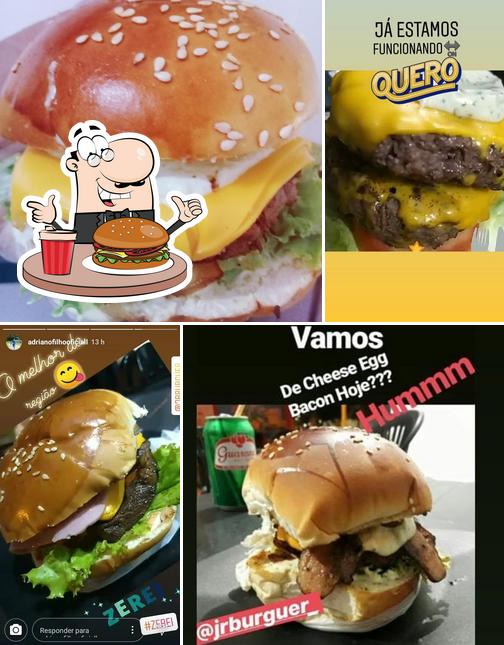 Peça um hambúrguer no Jr Burguer