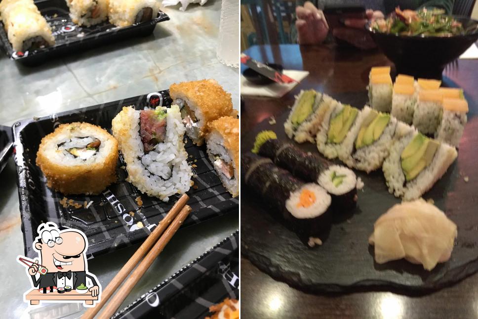 Sushi-Rollen werden von Oshi Oshi angeboten