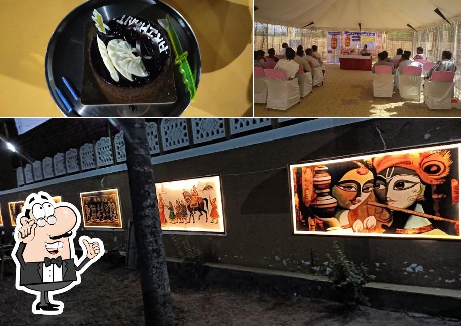 This is the image displaying interior and food at Monarch Food Plaza