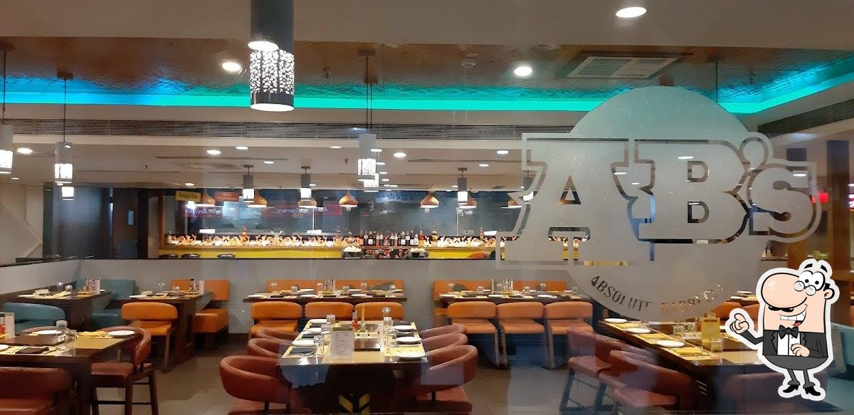 The interior of AB's - Absolute Barbecues Navallur, Chennai.