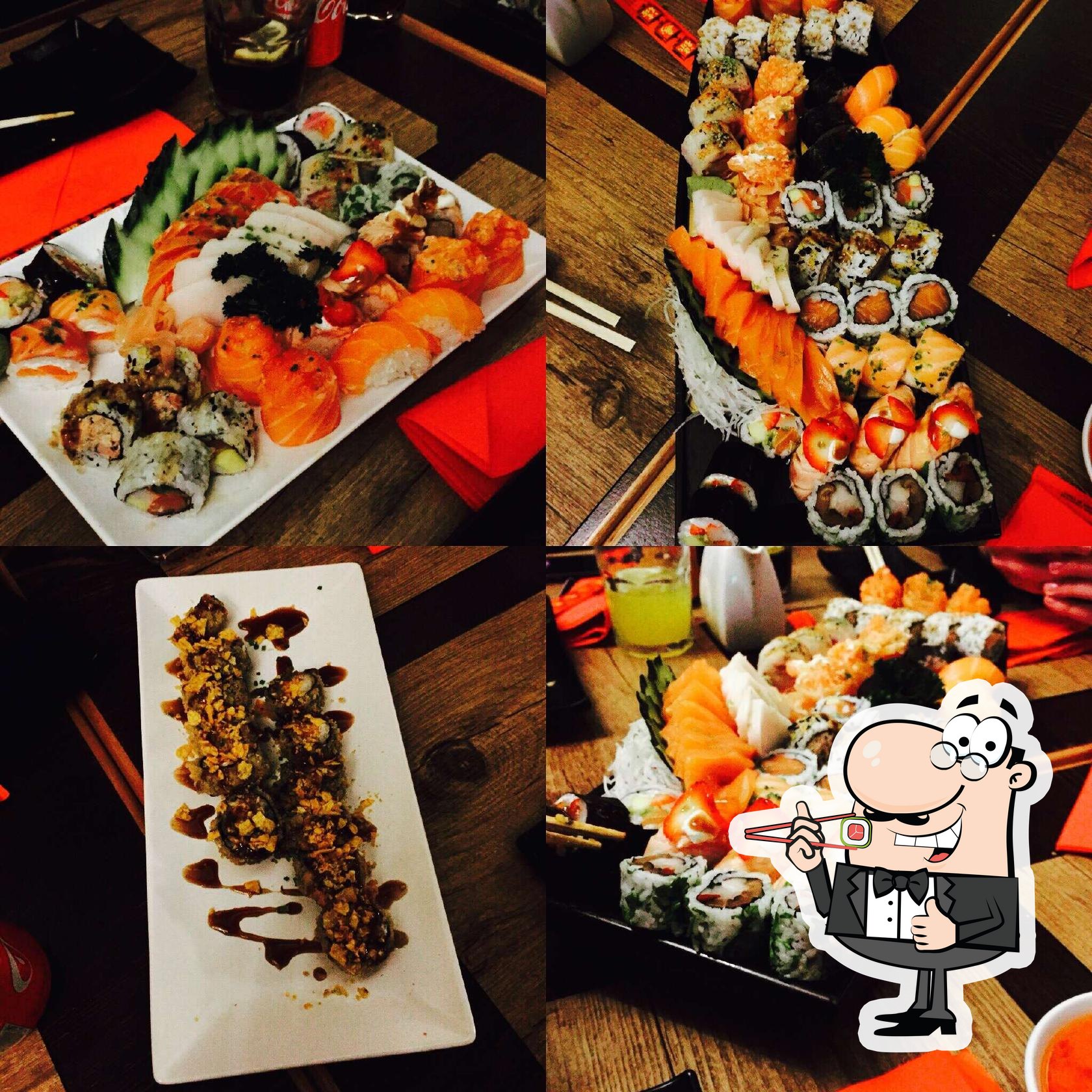 Sushi é um popular refeição originário do Japão.