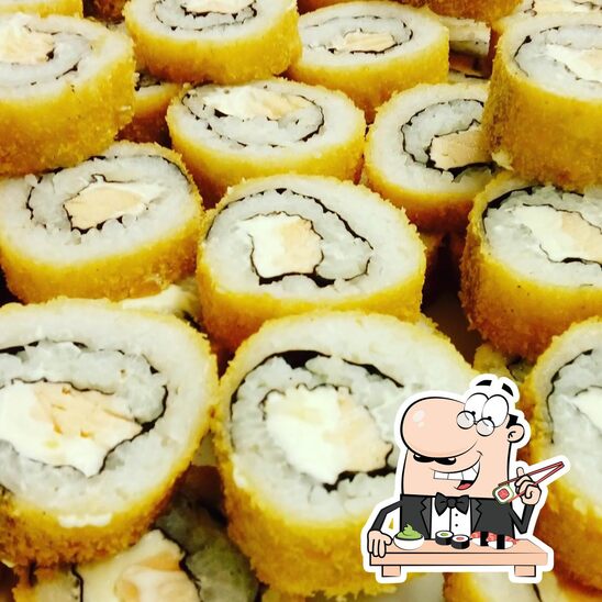 Rolos de sushi são disponibilizados no Sabores de Maria.