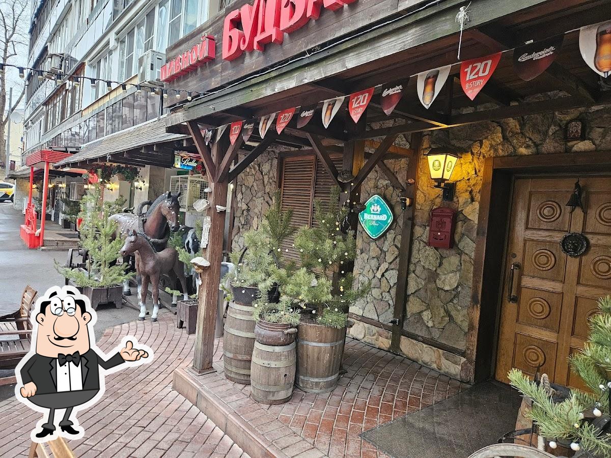 The interior of Beer restaurant Budvar.