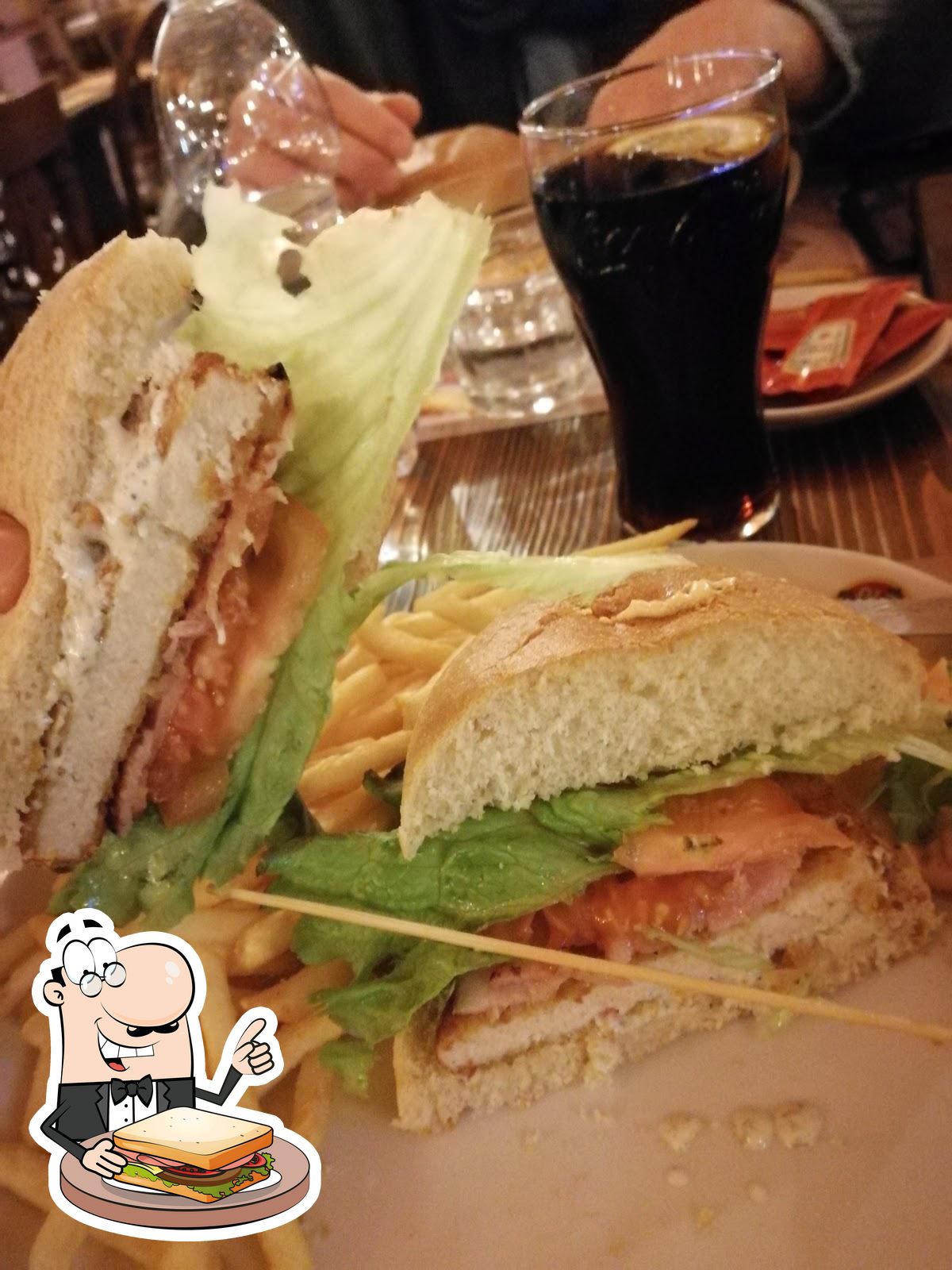 Ordina un panino per pranzo o cena.
