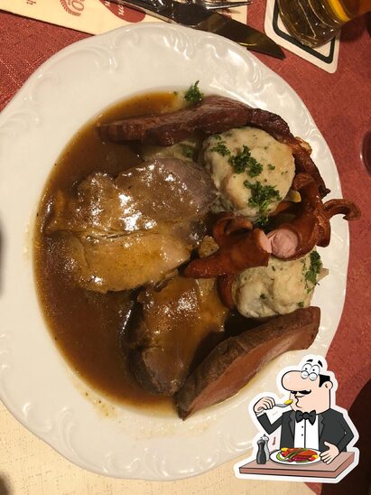 Essen im Gasthaus zum "Bier-Adam"