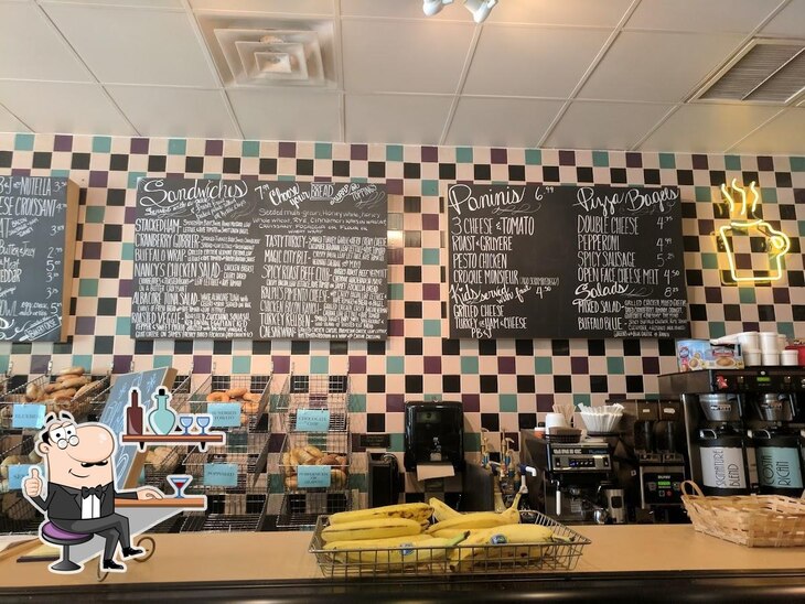 The interior of Crestline Bagel Company.