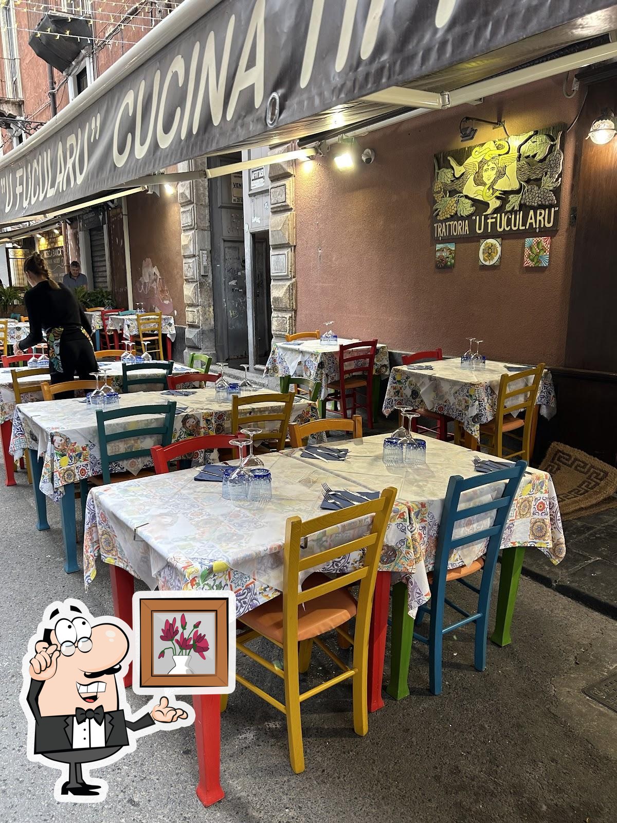 Gli interni di Trattoria U Fucularu.