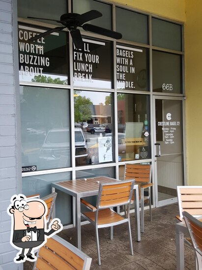 The interior of Crestline Bagel Company.