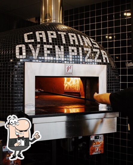 The interior of Captain's Oven Pizza Surrey.