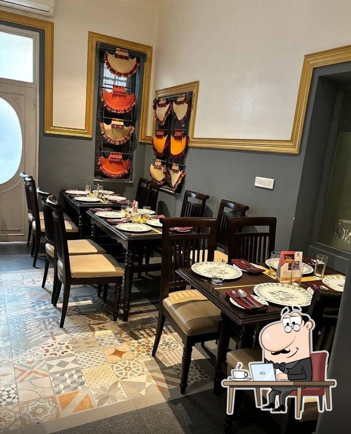 Take a seat at one of the tables at 6 Ballygunge Place.
