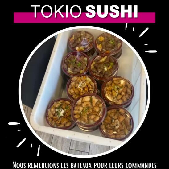 L'annonce publicitaire  montre les informations sur Tokio Sushi Marseille - La Joliette.