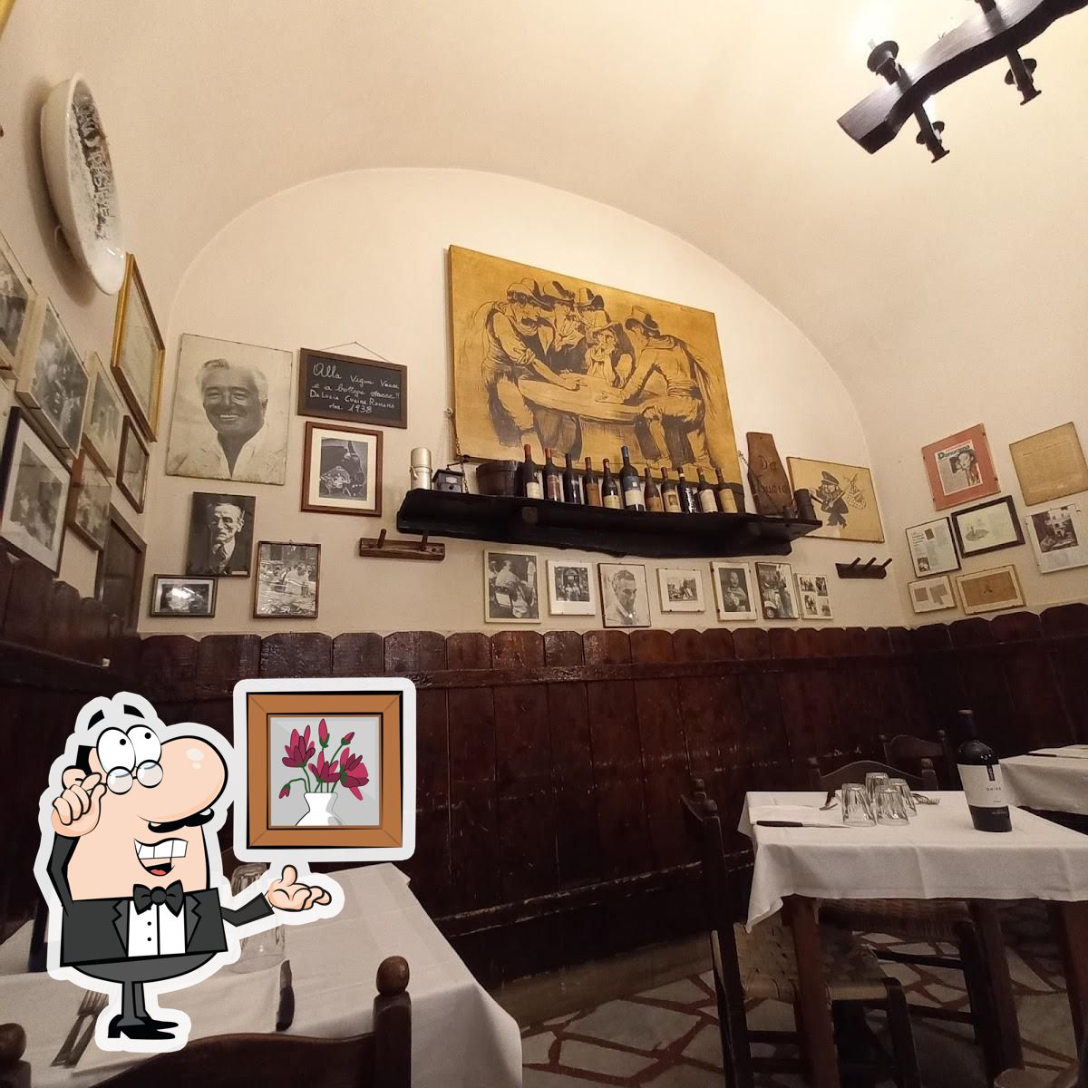 Gli interni di Trattoria da Lucia.