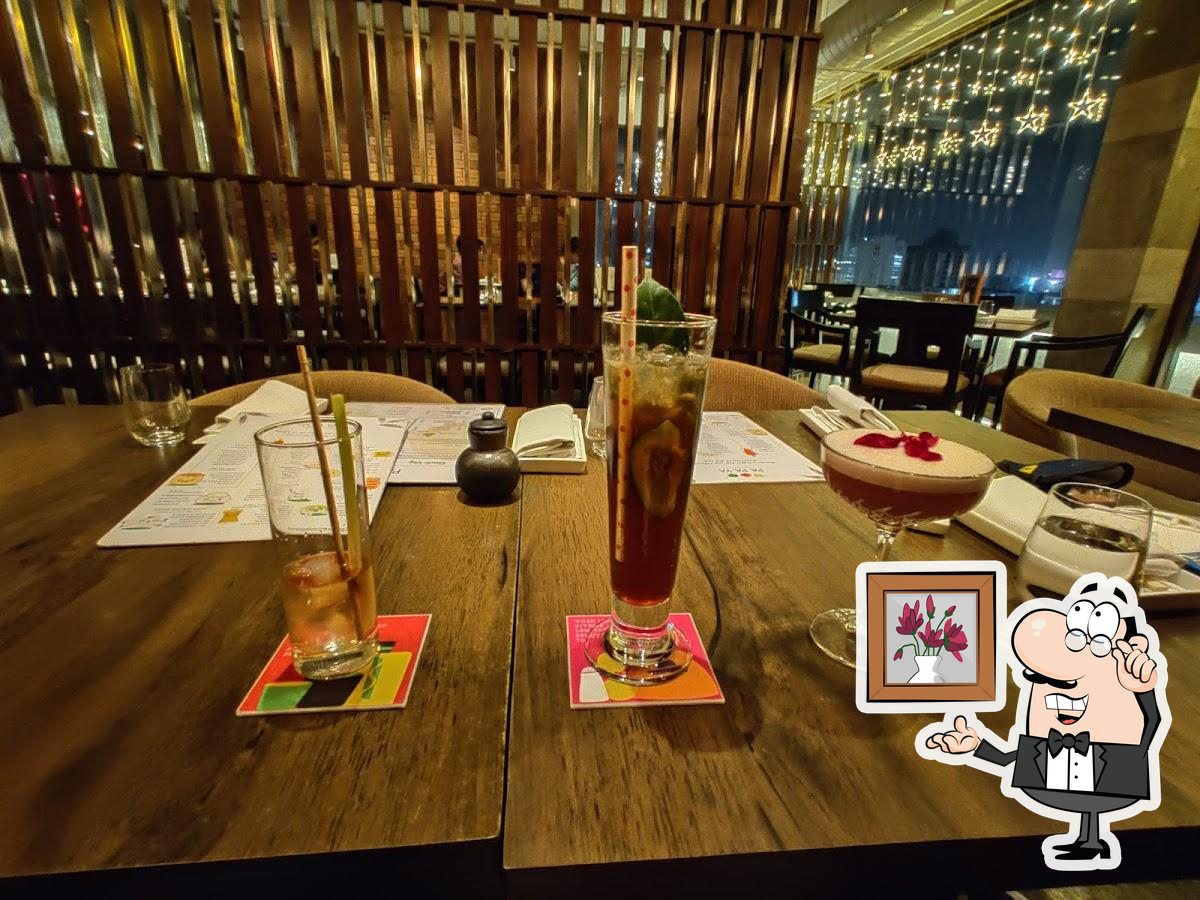 The interior of PaPaYa Modern Asian Bistro.