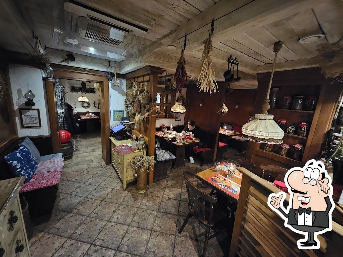 The interior of Beer restaurant Budvar.