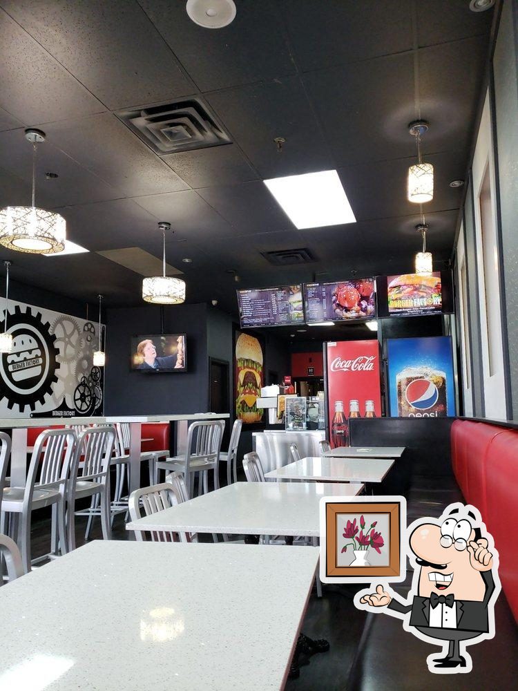 The interior of Burger Factory.