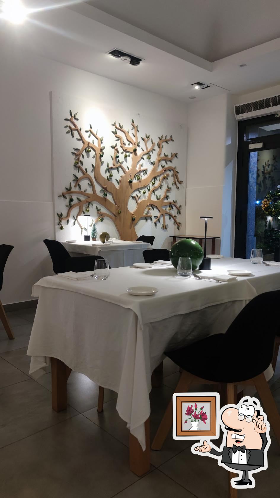 Dai un'occhiata agli interni di sagré ristorante.
