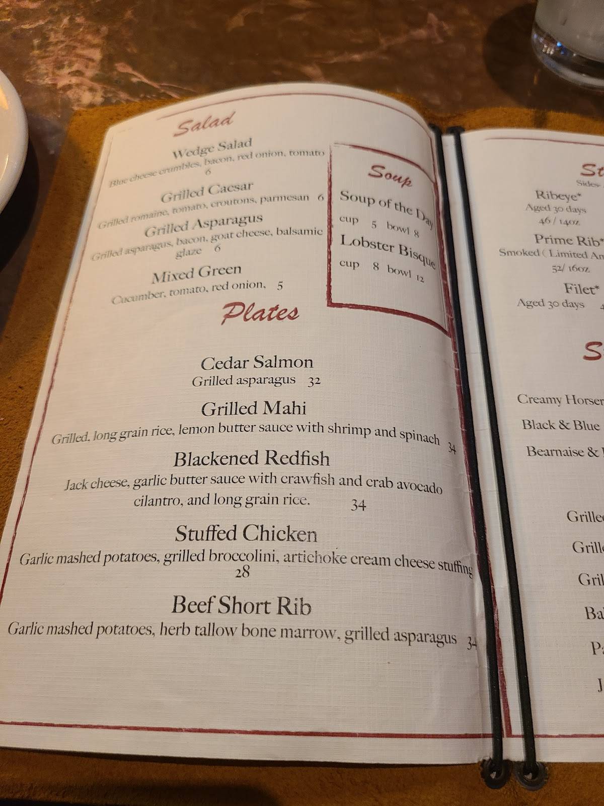 Menu at Copper Creek Restaurant, Abilene