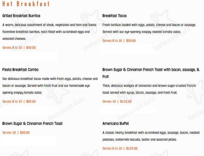 Alonti Café and Catering Kitchen menu
