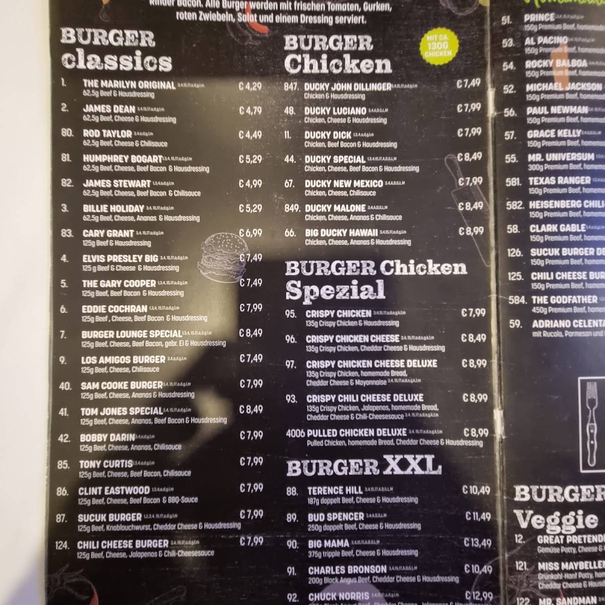 Speisekarte von Burger Lounge Quickborn restaurant, Quickborn