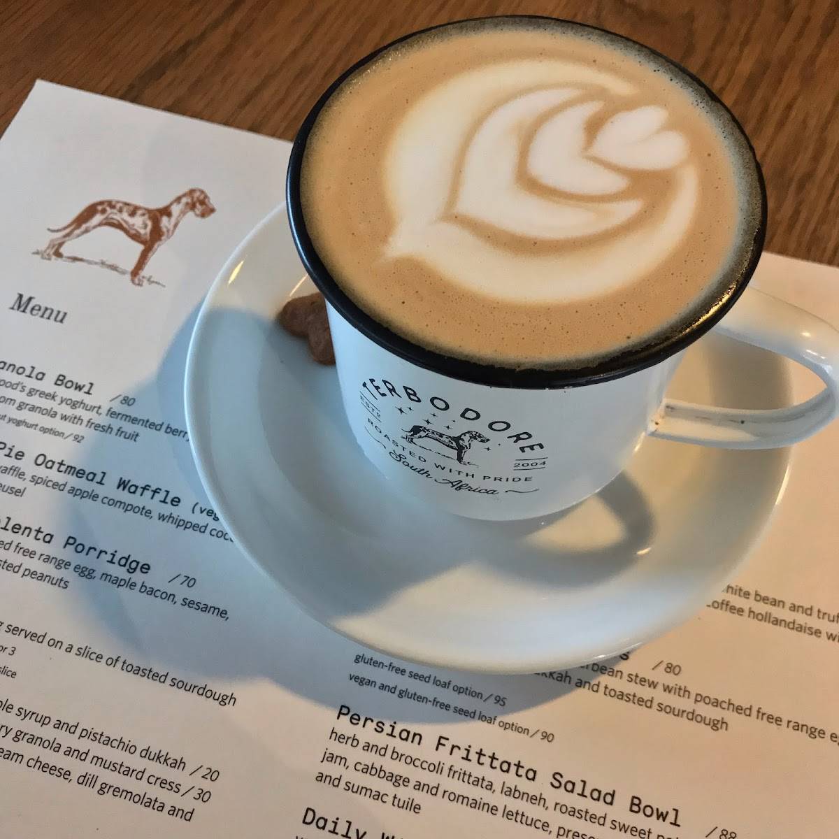 Menu at Terbodore Café Franschhoek cafe, Franschhoek