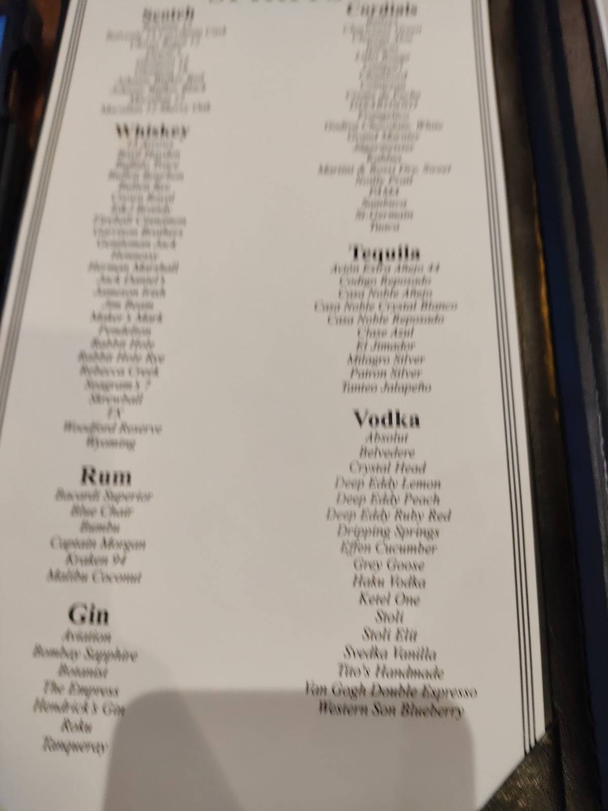 Menu at Copper Creek Restaurant, Abilene