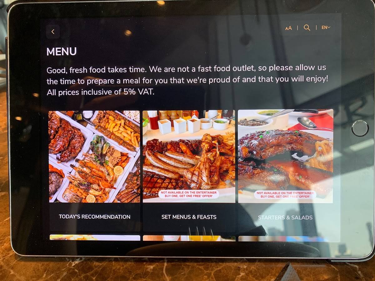 Menu at Hurricane’s Grill Dubai Mall steakhouse, Dubai