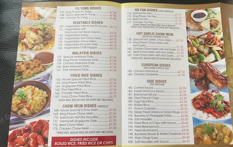 Menu at Foo Wah Carryout fast food, Ellon