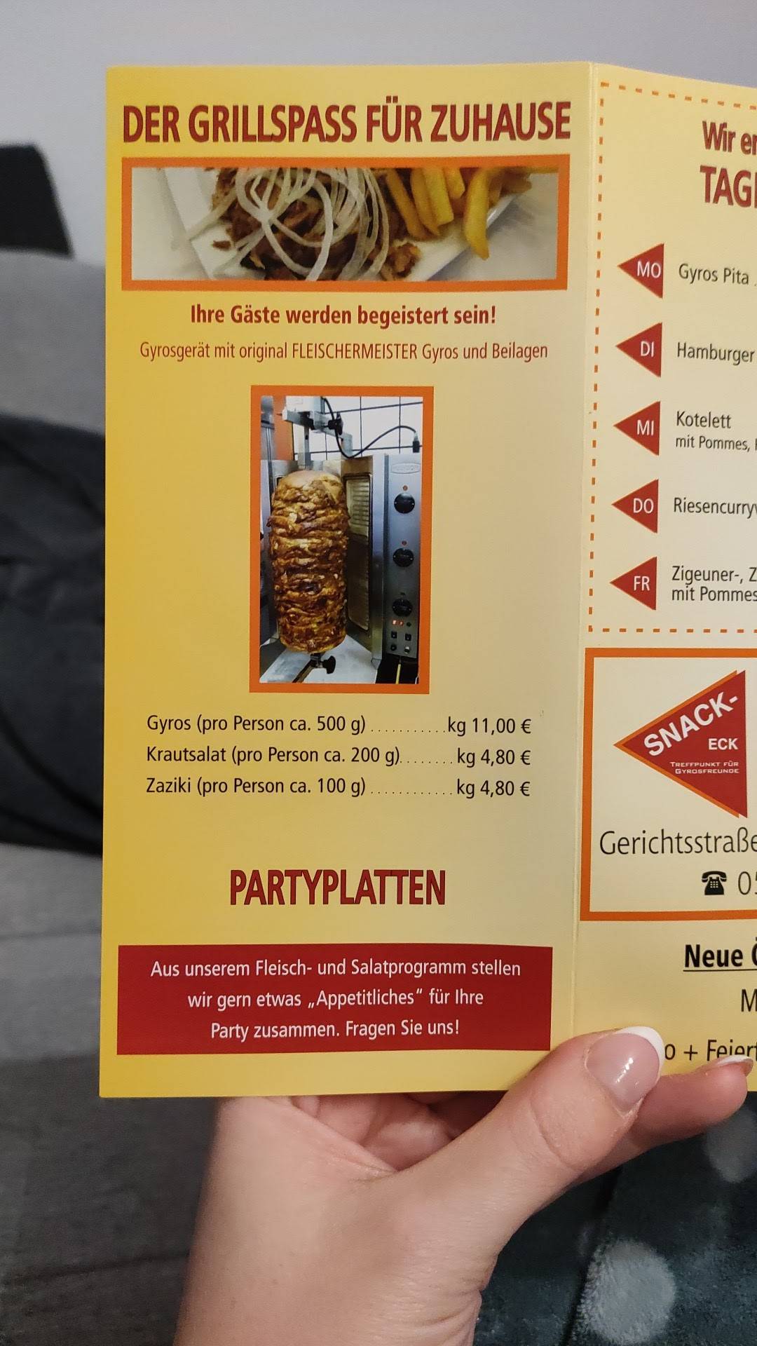 Speisekarte von Fleischermeister Grill BBQ, Minden