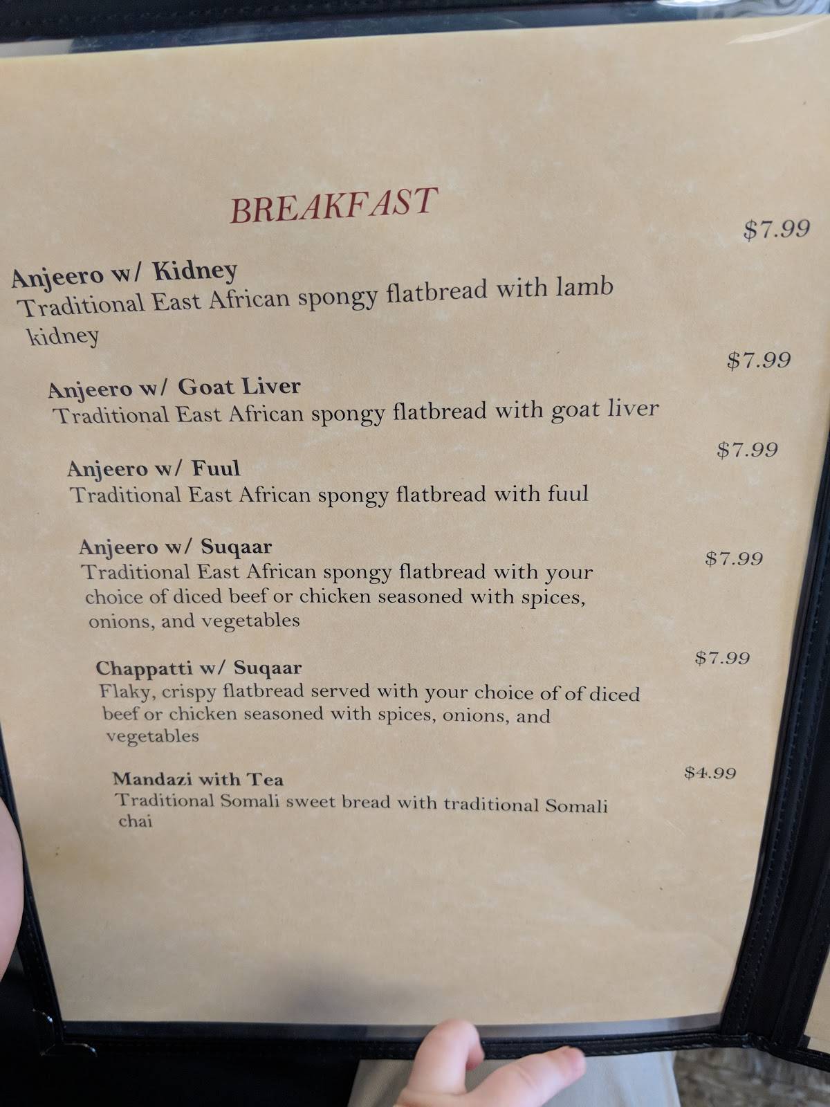 Menu at Safari Restaurant, Grand Forks
