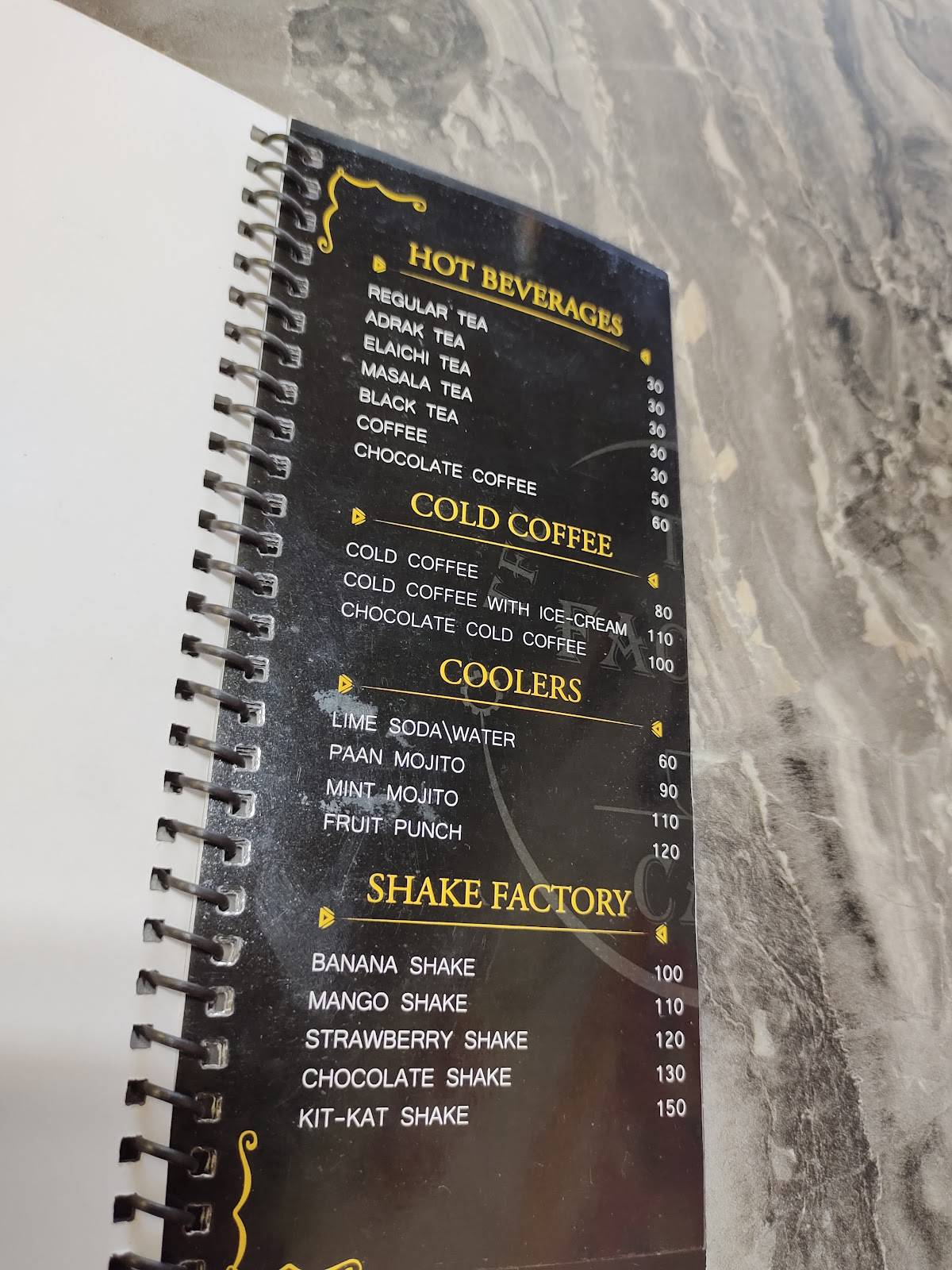 Menu at The Factory Café, Jalandhar, Shop no150