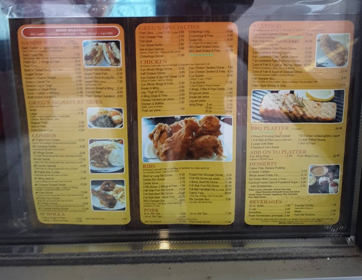 Menu At B & M BBQ Lyndhurst Wings, Fish, Pork And Beef, Lyndhurst ...