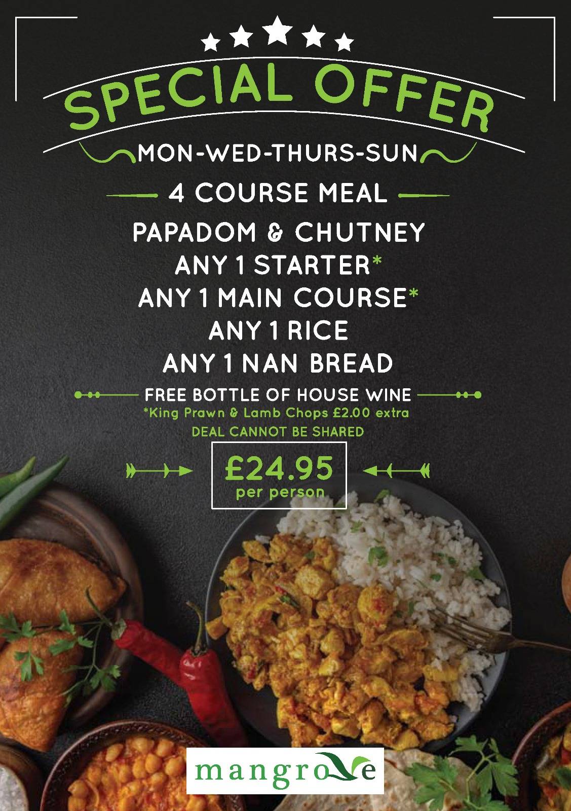 Menu at Mangrove Restaurant & Takeaway, Bolton, 1 Manchester Rd