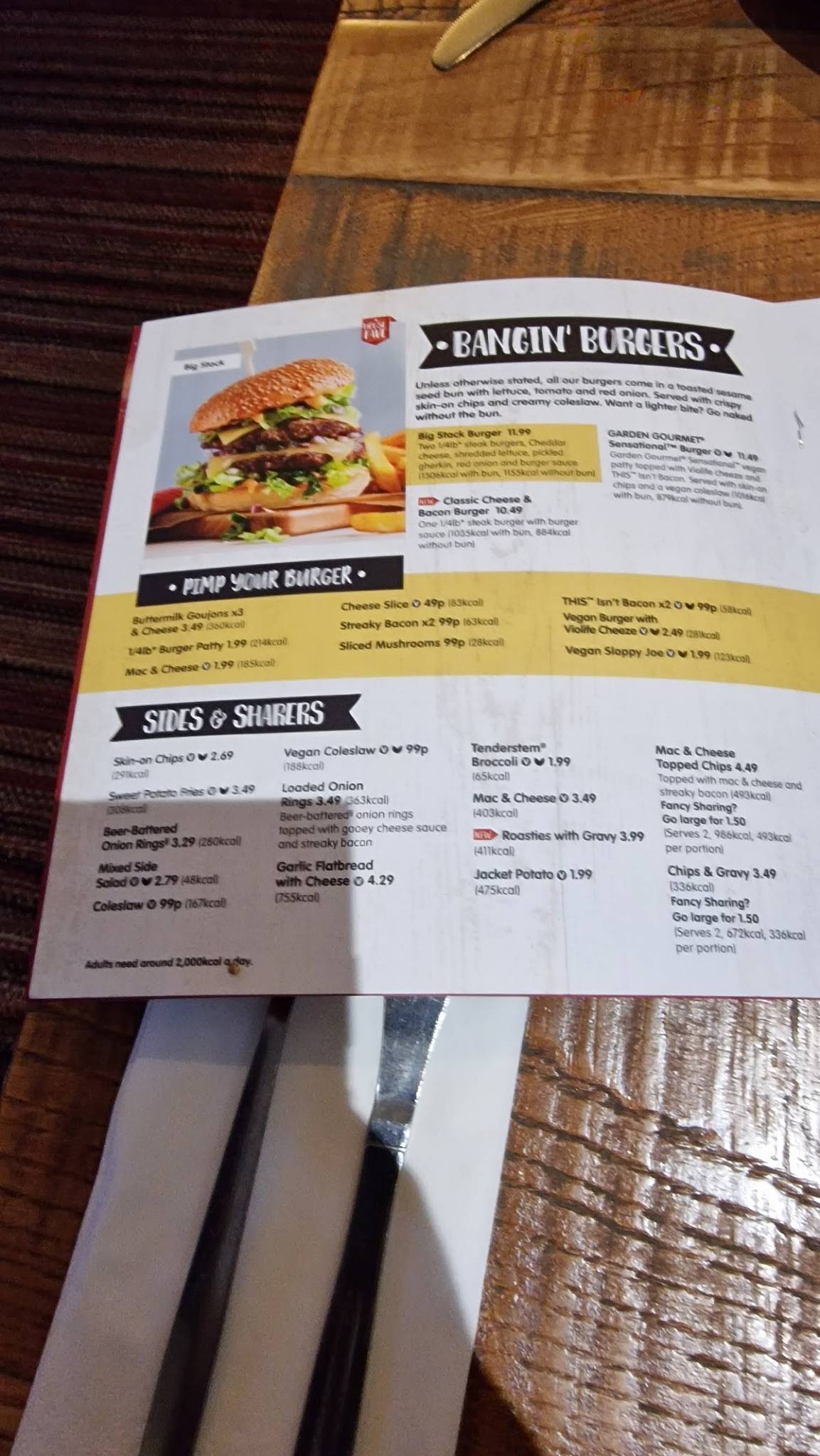 Menu at Marina Brewers Fayre restaurant, Hinckley