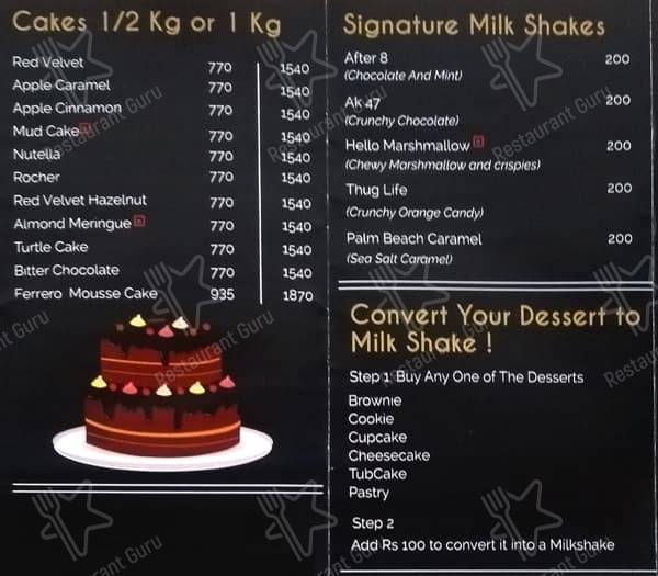 Menu at Elementaria Bakery and Cafe, Mumbai, Gala 2