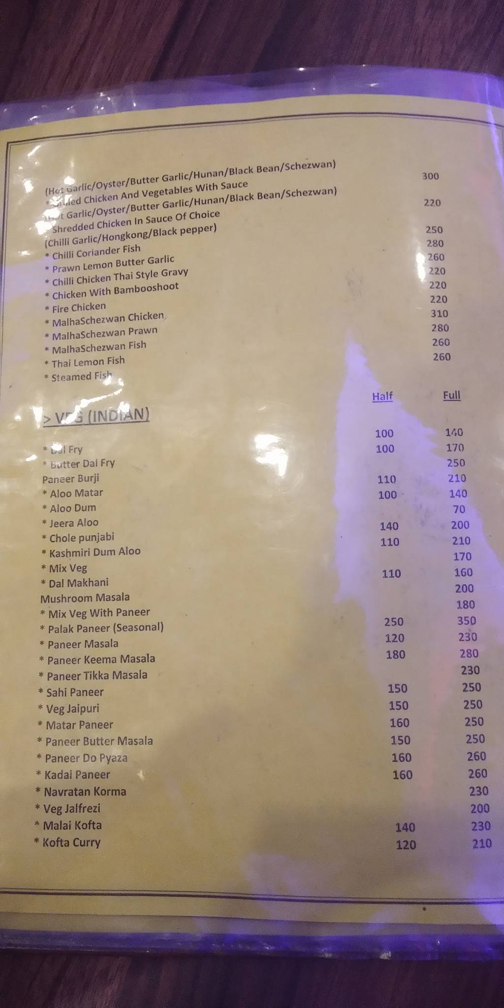 Menu at Oriental Meat & Eat Restaurant Narengi, Guwahati