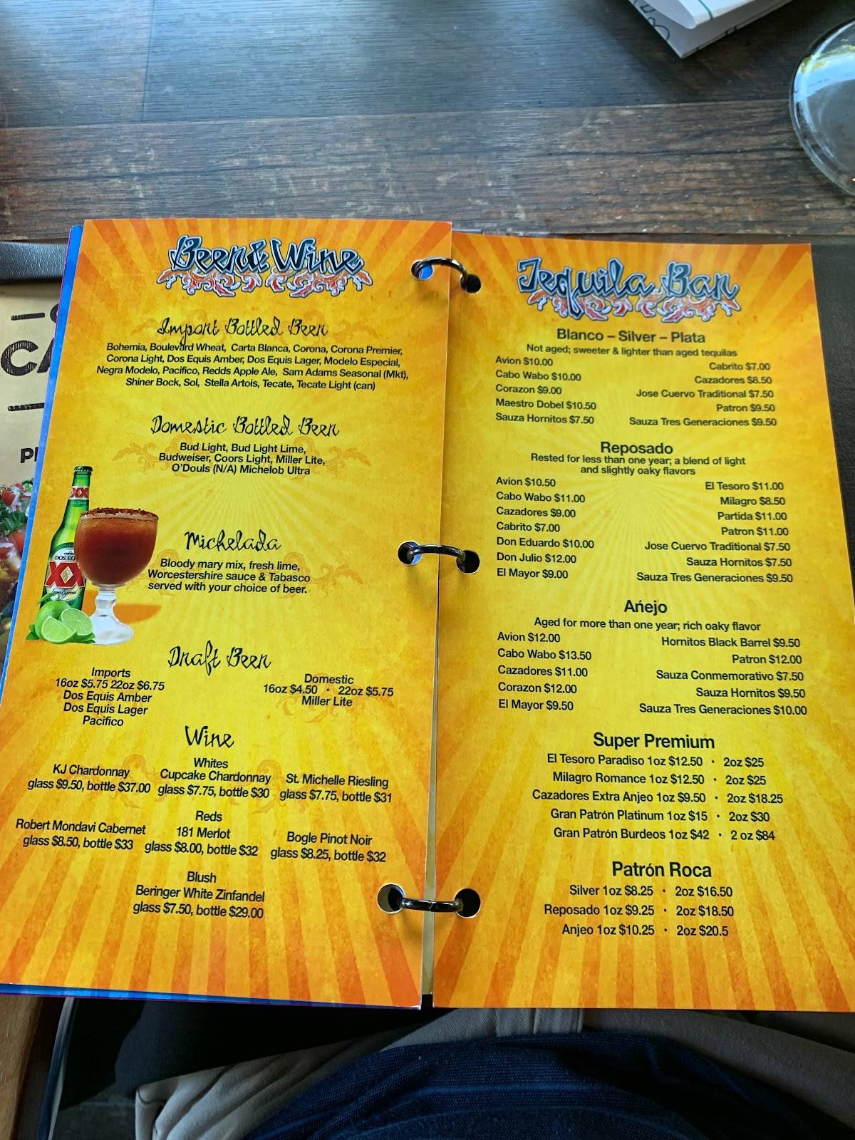 Menu at Los Cabos Mexican Grill and Cantina restaurant, Jenks, 300