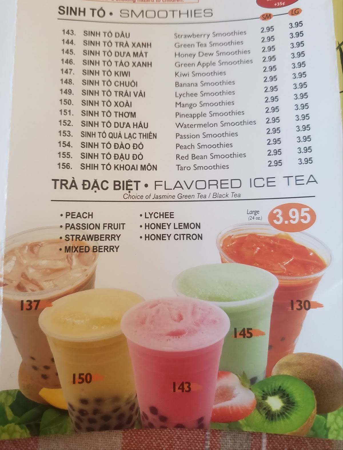 Menu at Love Pho N' Mor restaurant, Camarillo