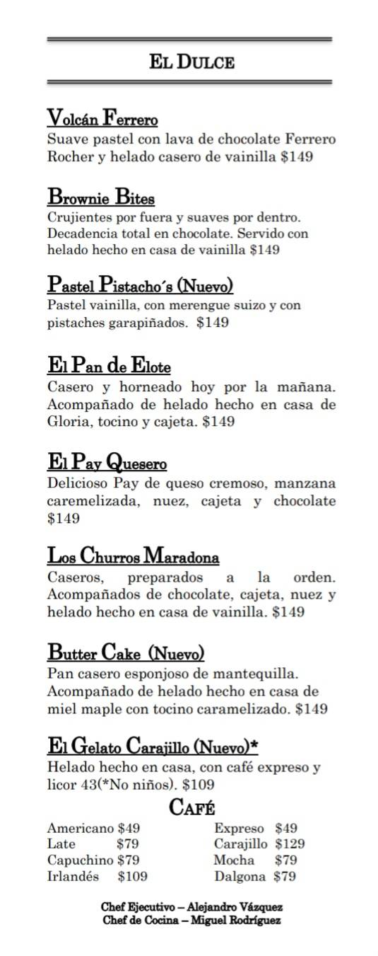 Menu at Restaurante Tomatillos, Nuevo Laredo, Av. Reforma 5038